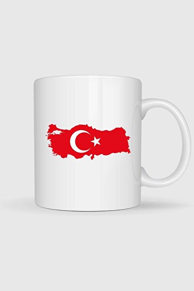 Bahriyeli Collection كوب مطبوع عليه العلم والخريطة التركية