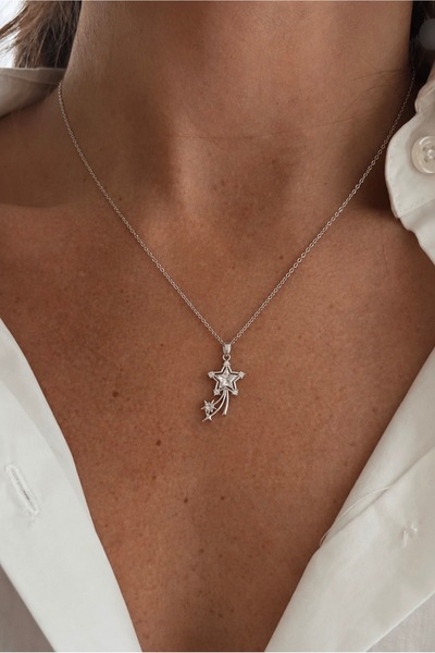 Lavian Accessories Çelik Yıldız Detaylı Kolye