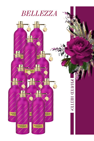 Bellezza 12 قطعة من عطر الورد والمسك 100 مل