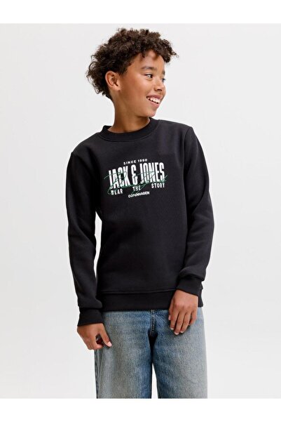 Jack & Jones Μπλούζα φούτερ αγόρι 12299546 "Aero" μαύρη
