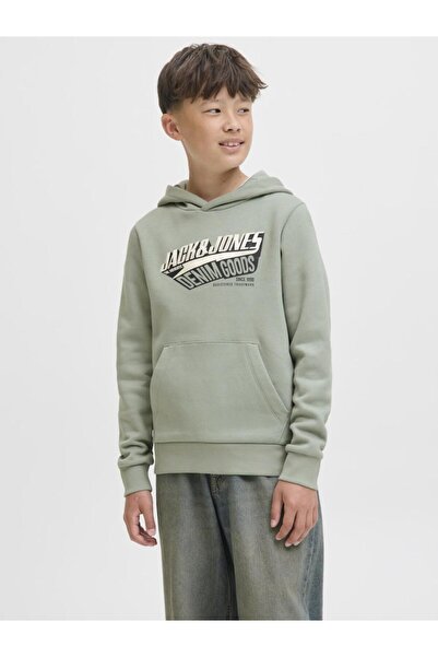 Jack & Jones Μπλούζα φούτερ αγόρι "Logo sweat" μέντα