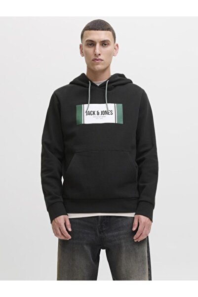Jack & Jones Μπλούζα φούτερ ανδρική "Hayato" μαύρη