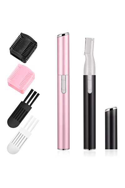 Morvena Picks Trimmer electric pentru sprâncene din 2 piese, aparat de ras fa...