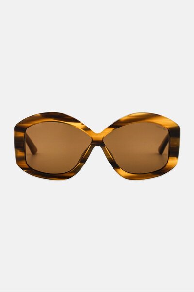 Cerruti 1881 Women CR 80027 Squarae Sunglasses, Havana Brown
