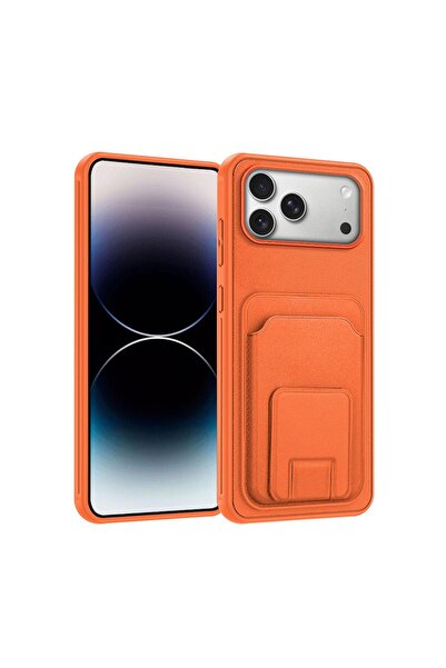 Zebana Apple iPhone 17 Pro Max Uyumlu Kılıf FlexStand Kartlıklı Silikon Kılıf...