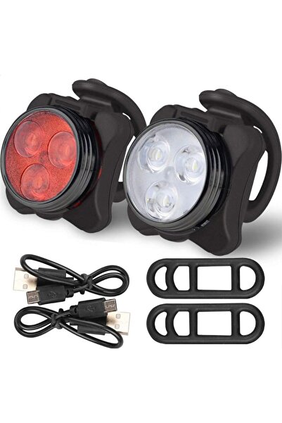 STARSTAR 2-pack USB rechargeable bicycle lights