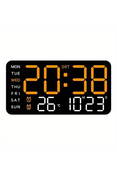 STARSTAR LED Digital Wall Clock - Powered via USB, featuring dual alarms, tem...