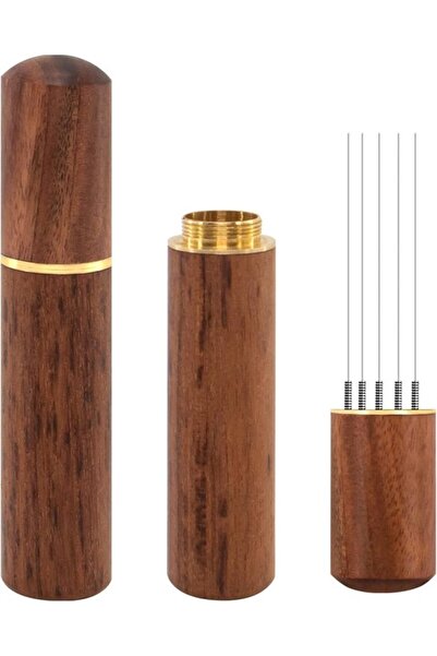STARSTAR Espresso Coffee Stirrer - 6 Needles - Natural Wooden Handle