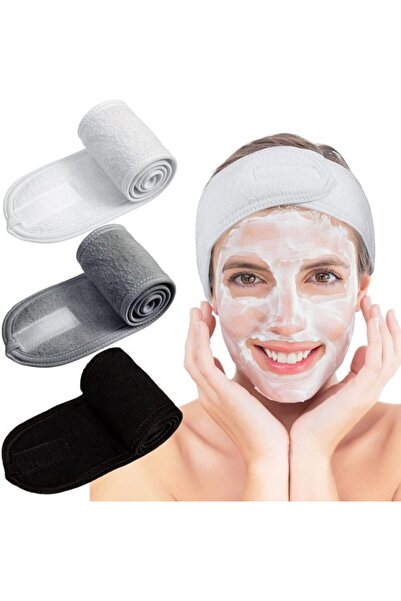 STARSTAR 3-Piece Adjustable Plush Terry Cloth Spa Headbands, Makeup & Skincar...