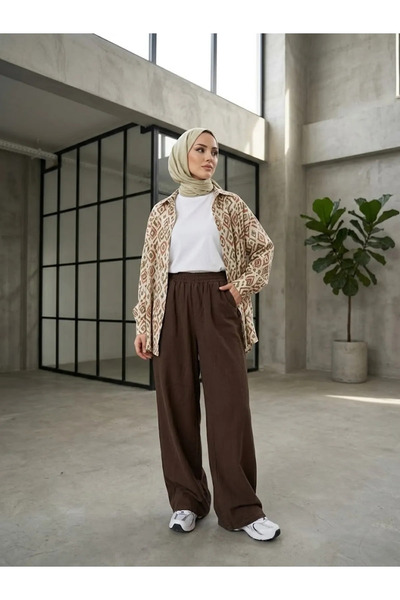 Foremia Washable Pants with Pockets - Brown