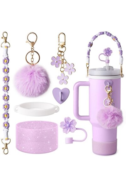 OEM Set de 7 piese - Decorațiuni pentru paharele Stanley - Decorațiuni distra...
