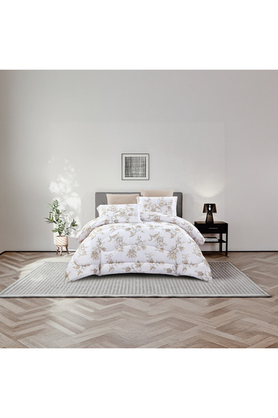 Lifestyle Queen Floral Print 4 Piece Reversible Comforter Set - 170x240cms