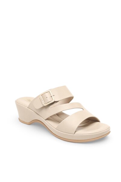 BATA Buckle Strap Comfort Wedge Sandals