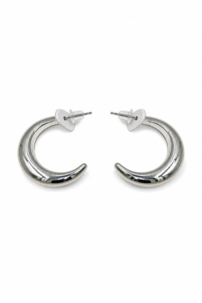 Jack Ferrero Modern Design Gray Crescent Shaped Bijouterie Earrings