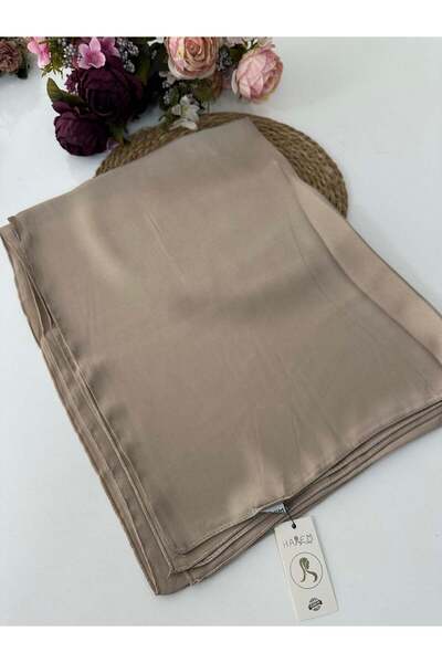 HAREM SCARF فستان سهرة من قماش الكوموساتين مع شال بيج JSH0315