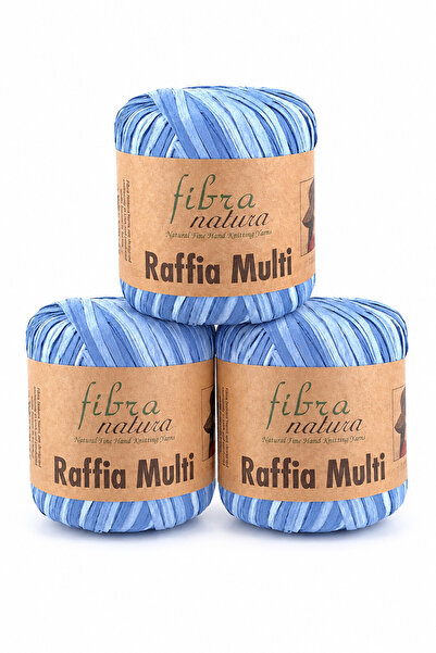Fibra Natura Ebruli Paper Rope, 3-Pack Bag Rope, Raffia Multi 117-22