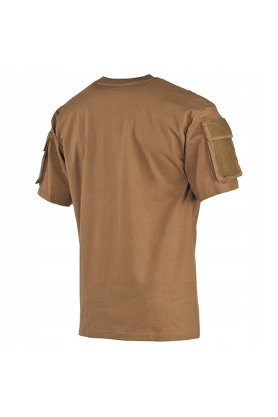 NO BRAND Tricou bej, cu buzunare pe mâneci, MFH, 100% bumbac M