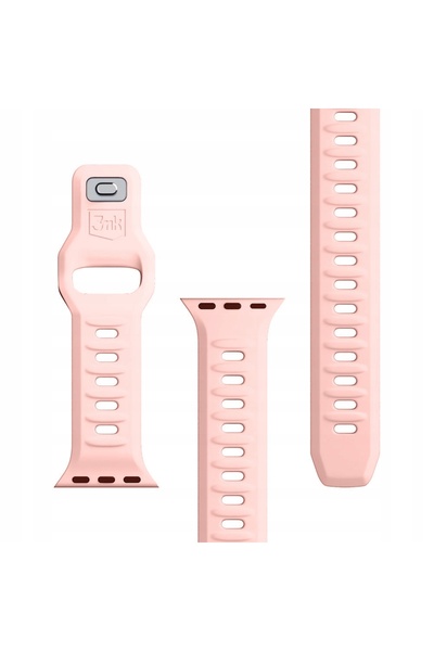 3MK Curea de ceas din silicon roz pudră pentru Apple Watch 42/44/45/49 mm
