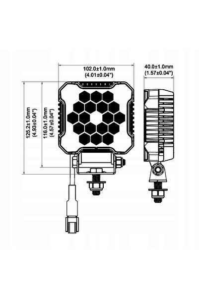 NO BRAND Lampă de lucru reflectorizantă KAMAR 18x LED 2800 LM conector DT 26W