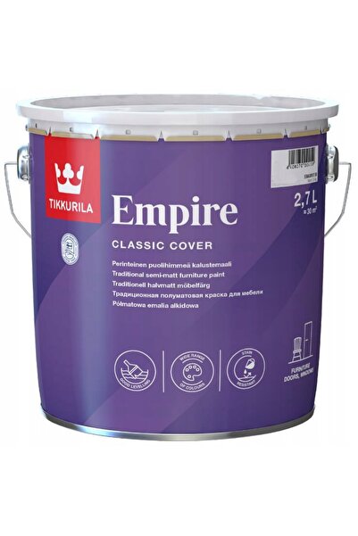 TIKKURILA Vopsea pentru mobilier EMPIRE SEMI-MATĂ 2,7L BASE C DOAR PENTRU VOP...