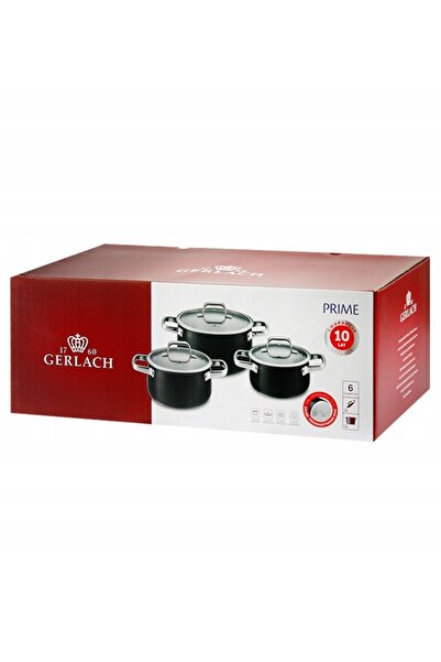Gerlach Set complet de ustensile 6 piese + Garnitură 7 L + Tigaie GRANITEX + ...