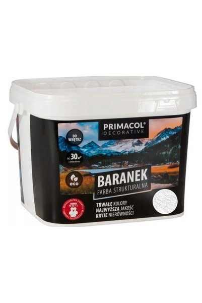 Primacol Vopsea decorativă structurală Baranek alb 10L