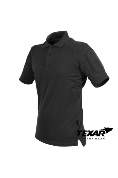 NO BRAND Tricou polo militar tactic pentru bărbați Texar Elite Pro Negru L