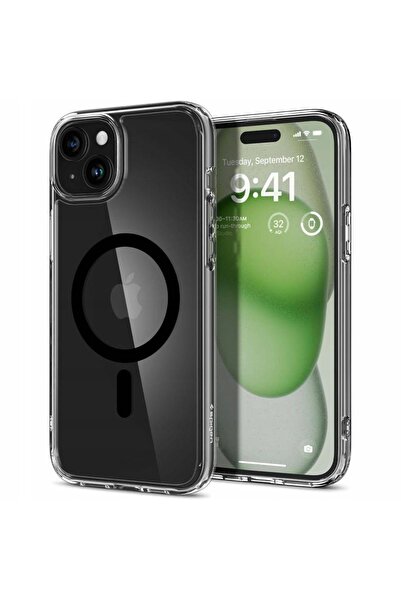 Spigen Husă Ultra Hybrid Mag cu MagSafe pentru iPhone 15 Plus, negru