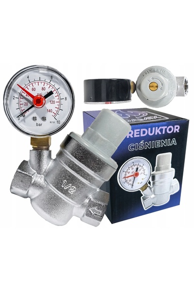 DAMIX REDUCTOR DE PRESIUNE APĂ CU MANOMETRU 1/2'' DN15 REGULATOR 1.5-6.5 BAR