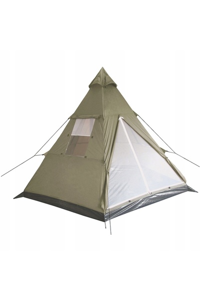 NO BRAND Cort tip tipi olive cu 3 locuri