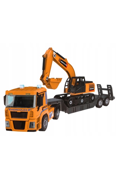 Ramiz set de camion + remorcă de camion + excavator 185 el. Mașină de găurit ...