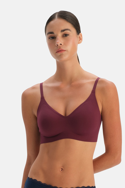 Dagi Plum Seamless Bra Without Underwire