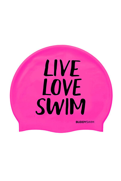 BuddySwim Cască de înot LLS din silicon roz, mărime universală