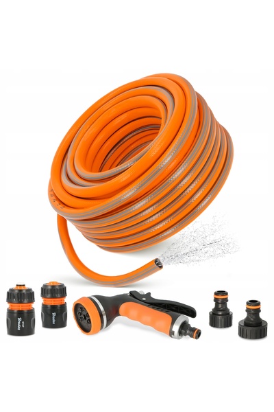 Bradas Furtun de grădină 1/2 retractabil flexibil armat 30 m SZLAUF 3-PLY YO