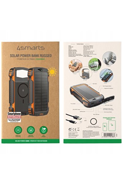 4smarts Powerbank Solar TitanPack Rugged UltiMag 20000mAh negru 49