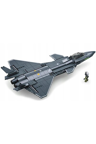 NO BRAND Avion de luptă J20BS, Set de construcție Sluban 346, Scară 1:55, Mil...