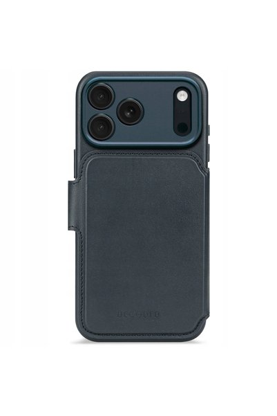 decoded Husă iPhone 17 Pro Max - Husă din piele cu suport pentru carduri, Ble...