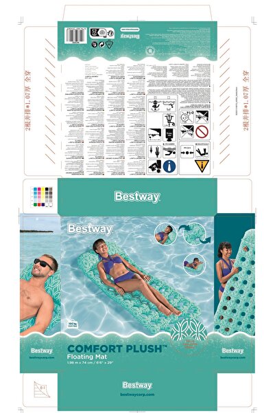 BESTWAY Saltea gonflabilă de piscină, șezlong, scaun de apă, plută de plajă 1...