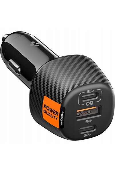 Spigen Essential 113W 2x USB-C PPS PD USB-A Încărcător auto rapid