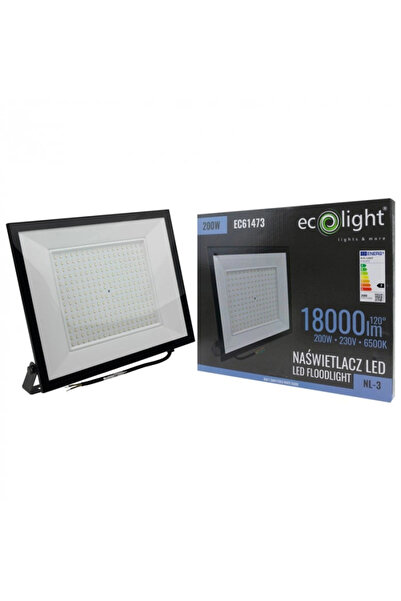 ecolight Proiector cu halogen, lampă LED 200W 4000K lumină neutră NL-3