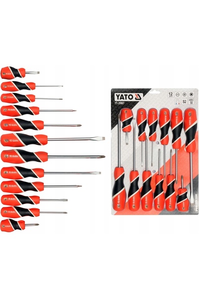 yato Șurubelnițe Set de șurubelnițe cu magnet 12 bucăți YT-25967