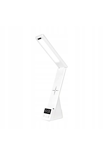 NO BRAND Lampă de birou LED pentru studiu, cu ceas și încărcător inductiv NILSEN