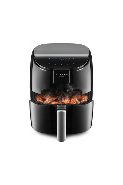 Mozano Friteuză cu aer cald, fără ulei, puternică 1500W, mare 4L, cu separator.