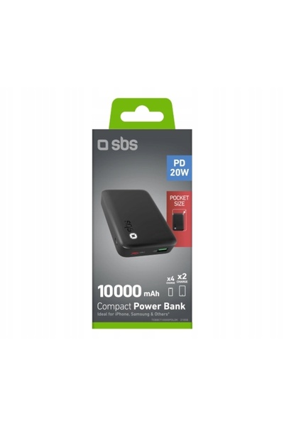 NO BRAND Powerbank SBS TEBBCT10000PDLDK de înaltă densitate 10000mAh 20W Negru