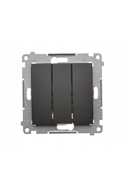 Kontakt-Simon Întrerupător triplu negru cu iluminare de fundal DW31L.01/49 Co...