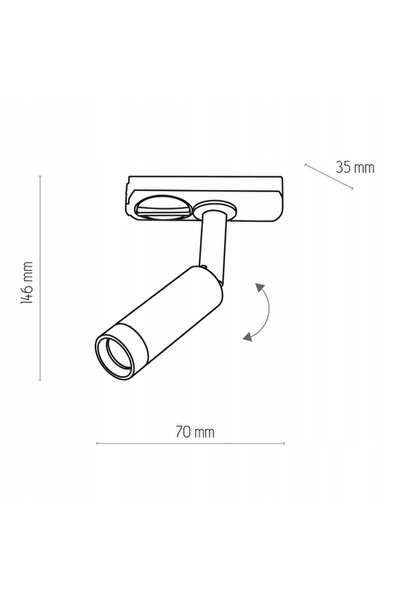 TK-Lighting Lampă spot cu LED de 3 W, pentru șină, monofazată, TRACER 1F 4142...