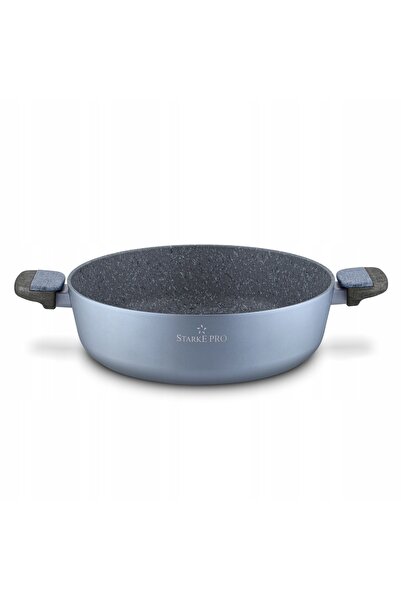 NO BRAND TIGAIE Inducție ADÂNCĂ CU CAPAC Mare GAZ Starke Pro Double 28 cm
