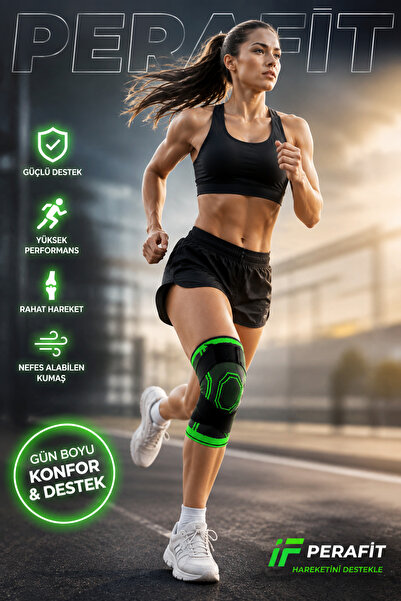 Perafit Premium Patella Destekli Çapraz Bandajlı Dizlik | Menisküs ve Diz Bağlarını Destekleyen Sporcu Dizliği | Koşu, Fitness, Yürüyüş ve Günlük Kullanım İçin Ayarlanabilir Ortopedik Diz Koruyucu 1 adet