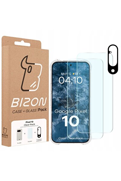 NO BRAND Husă + 2x sticlă securizată + sticlă cameră bison pentru Pixel 10, husă