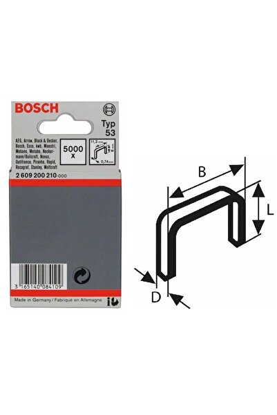 Bosch ZSZYWKI TIP 53 10 mm ORIGINAL 5000 bucăți